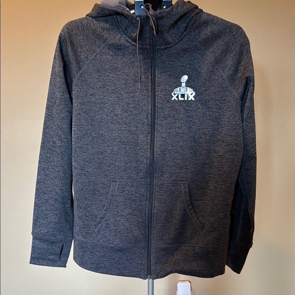 Gray Zip-Up Hoodie with XLIX Logo
